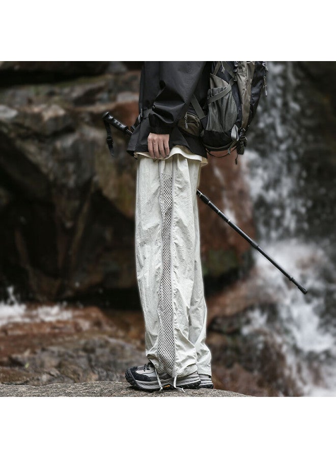 Izexx Mountain-style Hiking Workwear Casual Pants, Autumn Outdoor Loose Versatile Straight-leg Trousers, Iz95 Gray 3XL - Image 4
