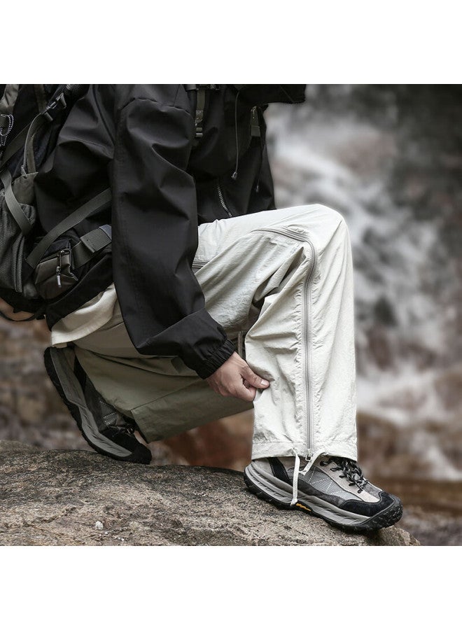 Izexx Mountain-style Hiking Workwear Casual Pants, Autumn Outdoor Loose Versatile Straight-leg Trousers, Iz95 Gray 3XL - Image 2