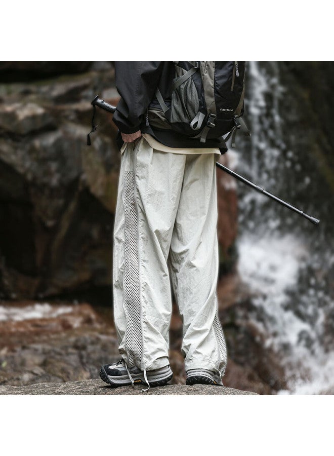 Izexx Mountain-style Hiking Workwear Casual Pants, Autumn Outdoor Loose Versatile Straight-leg Trousers, Iz95 Gray 3XL - Image 3