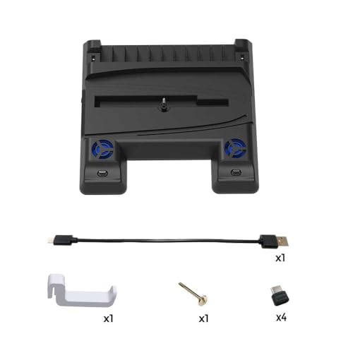 New World for PS5 Slim / PS5 Fat Cooling Stand, Controller Charger for PS5, Vertical Stand with Cd Storage Stand Compatible with PS5 / PS5 Slim - Image 5