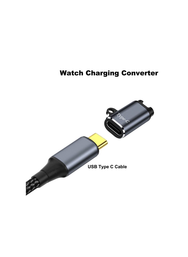 SYOSI Watch Cable Converter, USB C Adapter for Garmin Watch,  Garmin Watch Charger to USB Type C Cable Converter Connector for Fenix 7/7S/7X/6/6S/6X, Instinct 2/2S, Vivoactive 4/4S, Venu 2/2S, 2 Pack  - Image 4