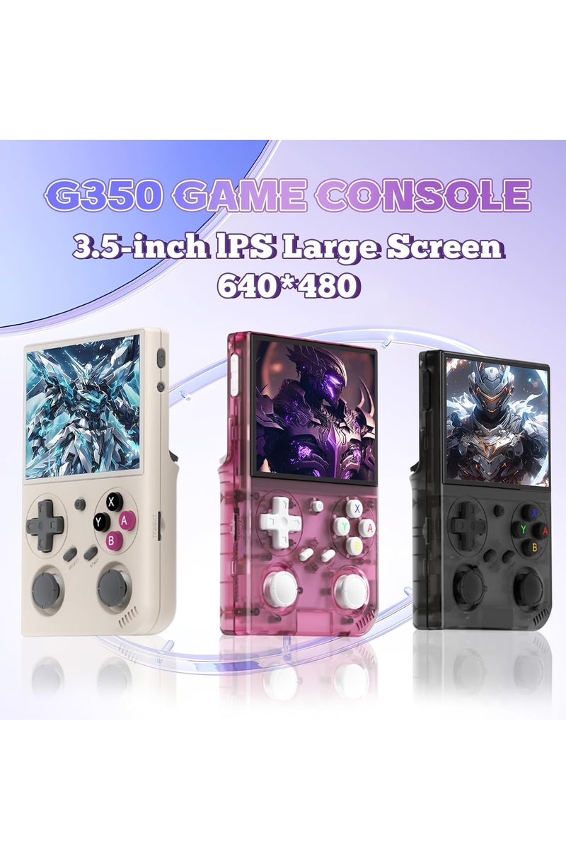 G350 Retro Handheld Game Console,Built-in 4000+ Games,20 Emulators,High-Fidelity Speaker,3200mAh Battery,3.5'' IPS Screen Linux System Portable GREY - Image 3