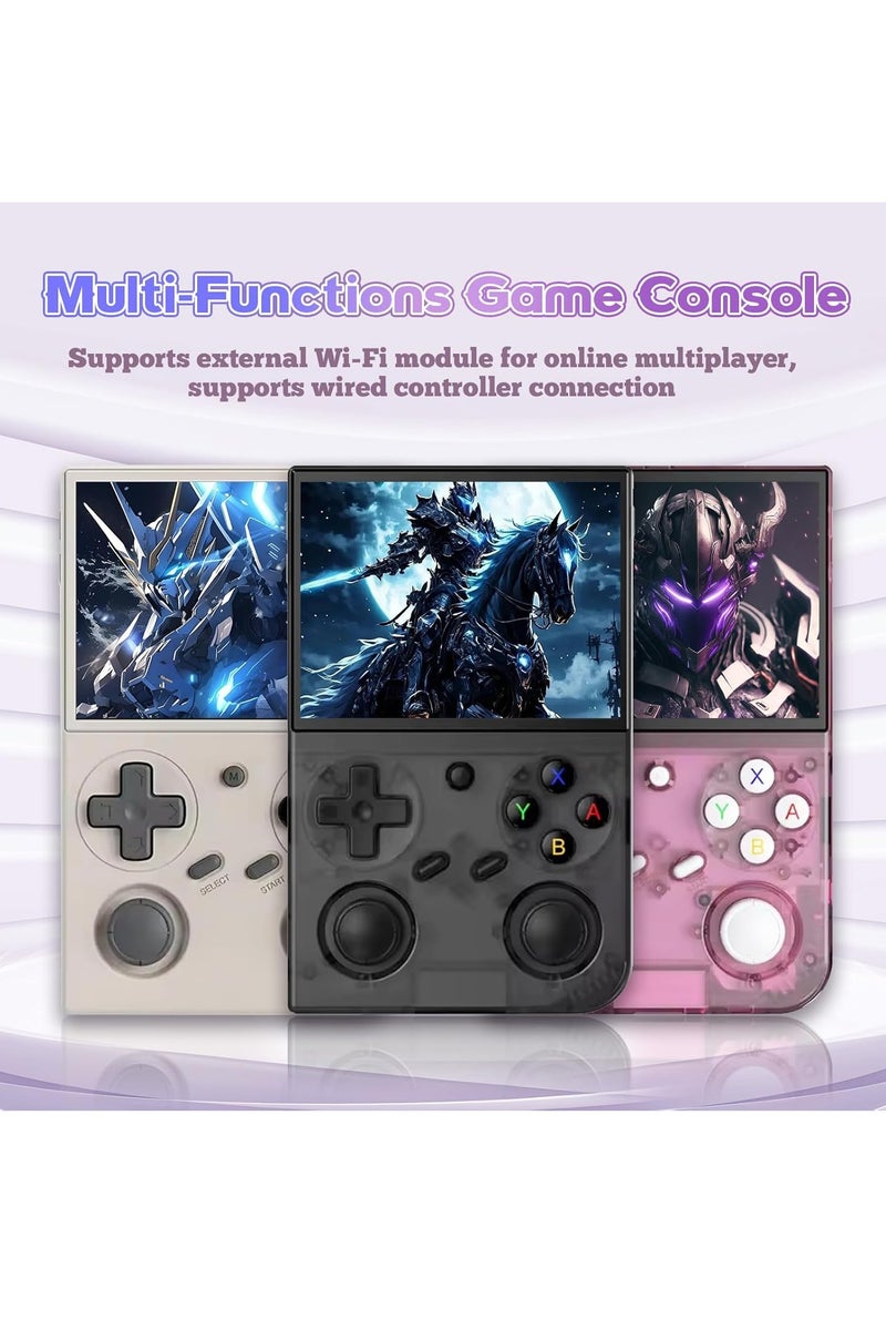 G350 Retro Handheld Game Console,Built-in 4000+ Games,20 Emulators,High-Fidelity Speaker,3200mAh Battery,3.5'' IPS Screen Linux System Portable GREY - Image 4