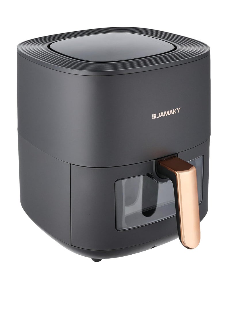 Jamaky Italy قلاية هوائية ديجيتال 1800 وات - 7 لتر بتكنولوجيا إيطالية ، JMK 5006 مع شاشة LCD تعمل باللمس لطهي طعام صحي بدون زيت للاستخدام المنزلي والمطابخ  - Image 4