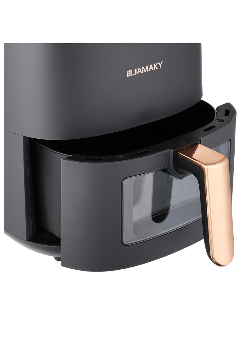 Jamaky Italy قلاية هوائية ديجيتال 1800 وات - 7 لتر بتكنولوجيا إيطالية ، JMK 5006 مع شاشة LCD تعمل باللمس لطهي طعام صحي بدون زيت للاستخدام المنزلي والمطابخ  - Image 2