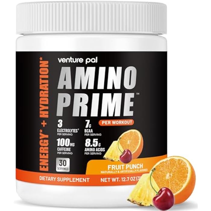 Venture Pal Original 8.5g EAA Powder 7g BCAA and 3.5g L-Leucine,Sugar Free Post Workout Muscle Recovery Drink with Amino Acids for Men & Women, 30 Servings - Image 1