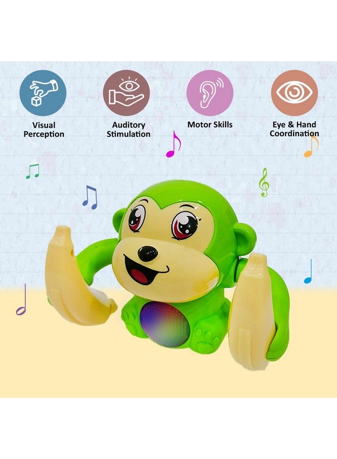 Wembley Dancing Monkey Musical Toy for Kids Baby Spinning Rolling Doll Tumble Toy with Voice Control and Sound Effects with Sensor - ISI Mark - Made in India-Red - Image 5