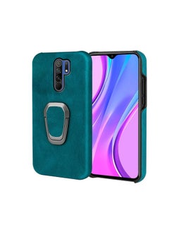 HuHa Case Cover Ring Holder PU Phone Case For Xiaomi Redmi 9 / Redmi 9 Prime / Poco M2 Cyan 