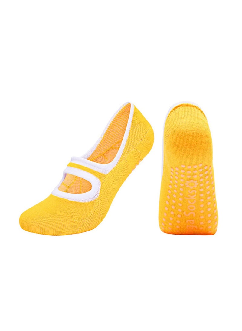 اسم المحتوى ناريلا 3 Pairs Yoga Socks Anti Slip Breathable Backless Women Pilates Socks Sports Socks for Ballet, Dance, Gym Fitness - Image 2