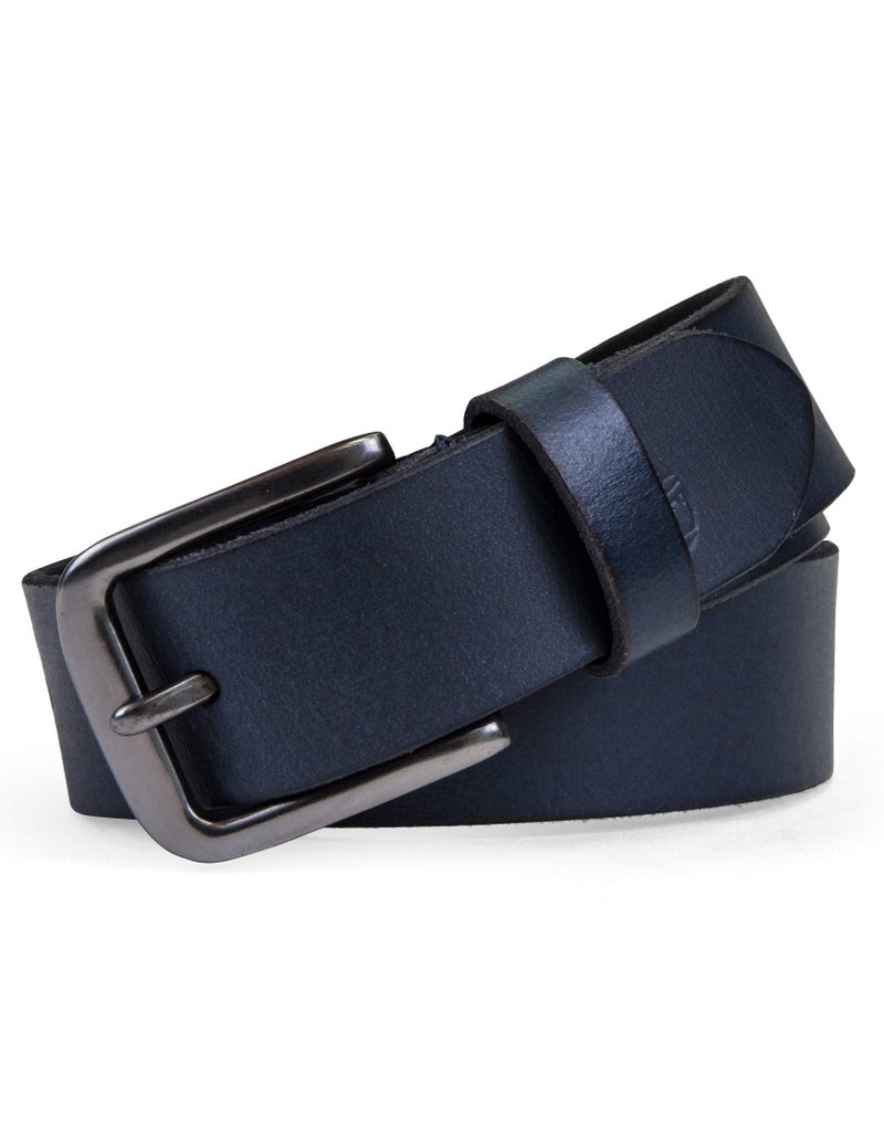 Timberland Men's 35mm Classic Buckle Jean Leather Belts, Navy, 34 - Image 2