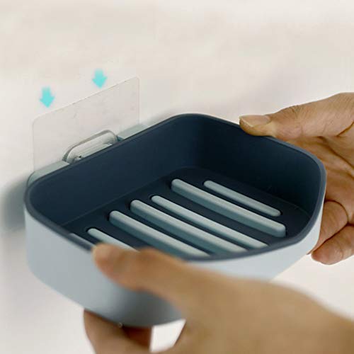 Kmils Wall Mounted Self-Adhesive Plastic Soap Dish, Holder, Tray, Box for Bathroom (Random Colour) (1) - Image 4