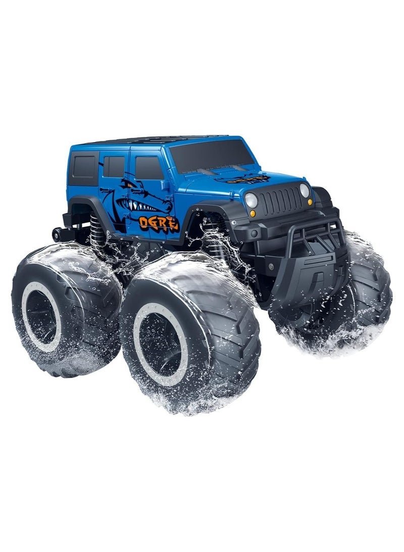 مشاريع تعز 1:16 مقاوم للماء 4WD Monster Truck RC Car SUV على الطرق الوعرة للتحكم عن بعد لعبة هدايا للأطفال 6-12 ، أزرق - Image 1