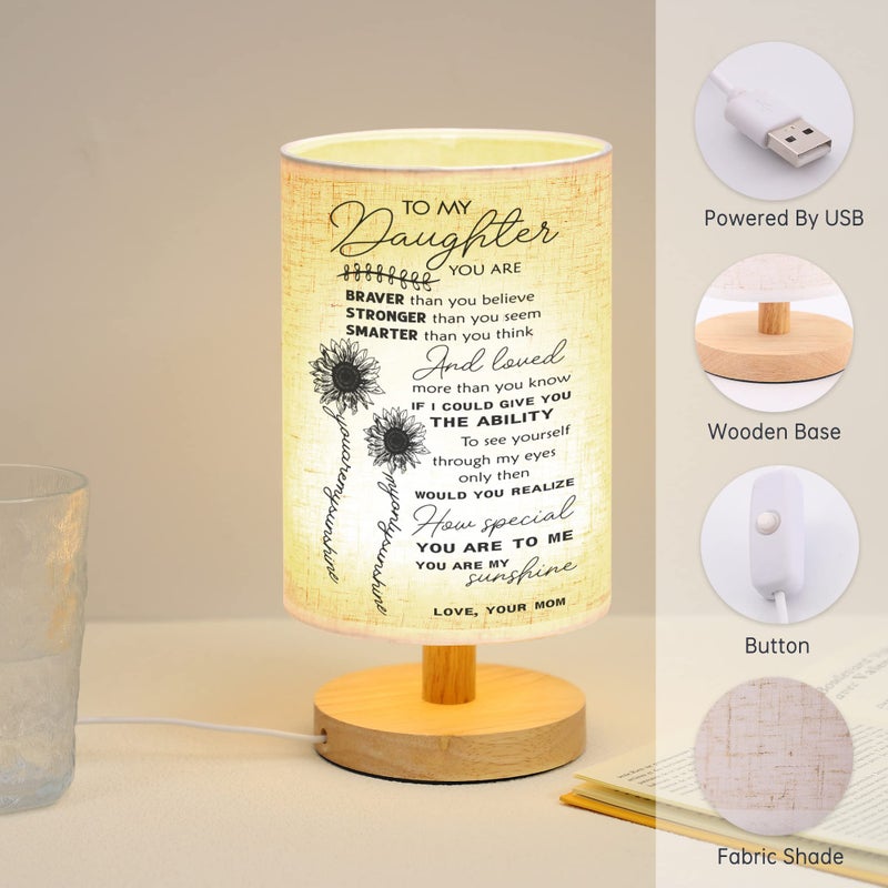 WSYEAR Christmas Daughter Gifts from Mom - Table Lamp Birthday Gifts for Daughter from Mom Girl Present Night Light for Bedroom Living Room Graduation Gifts - Image 5