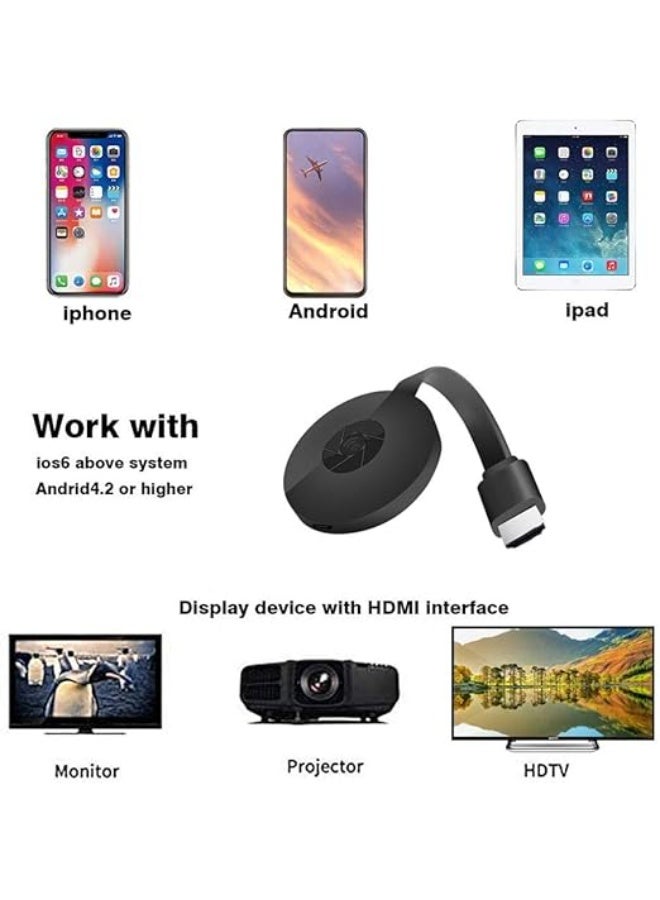 WiFi Display Dongle – HDMI Wireless Streaming Adapter, 1080P TV Receiver for Miracast, AirPlay & DLNA Compatible with iOS, Android, Mac, Windows - Image 3