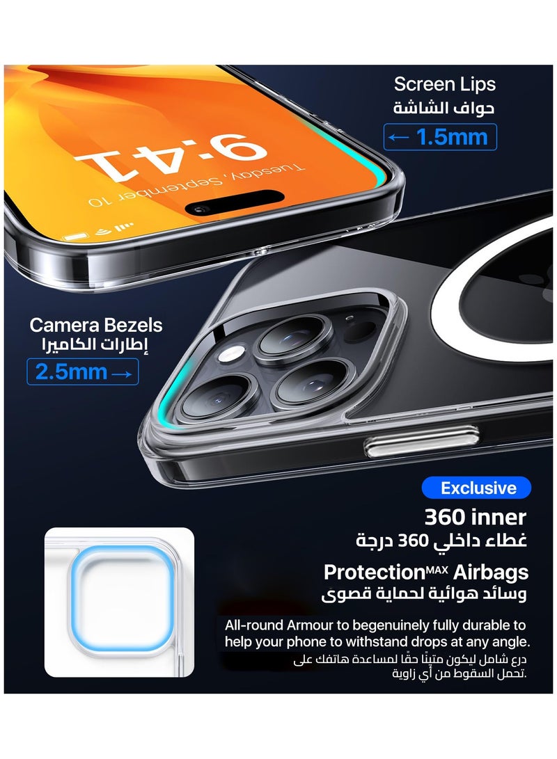 Concretization iPhone 15 Pro Max Magnetic Case, Compatible with MagSafe,【Anti-Yellowing】Crystal Clear Shockproof Protection Back Cover, Ultra Slim Strong Magnet Phone Shell Case for Apple 15 Pro Max (2023) - Image 5