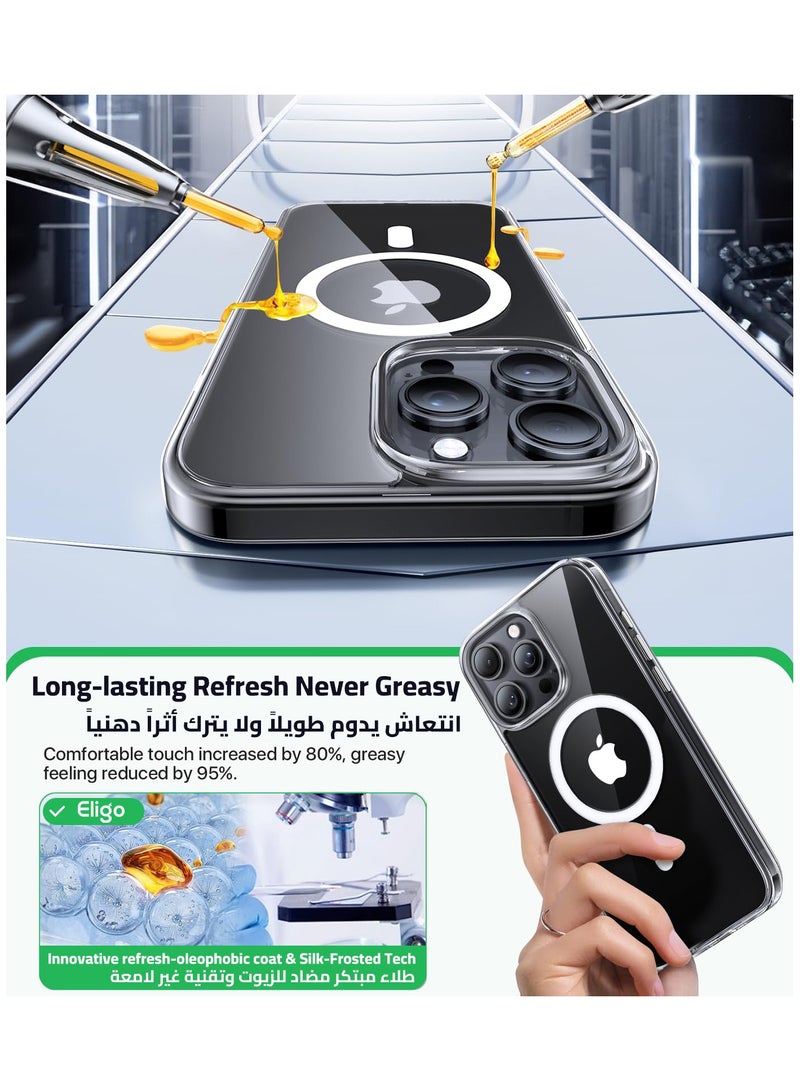 Concretization iPhone 15 Pro Max Magnetic Case, Compatible with MagSafe,【Anti-Yellowing】Crystal Clear Shockproof Protection Back Cover, Ultra Slim Strong Magnet Phone Shell Case for Apple 15 Pro Max (2023) - Image 2