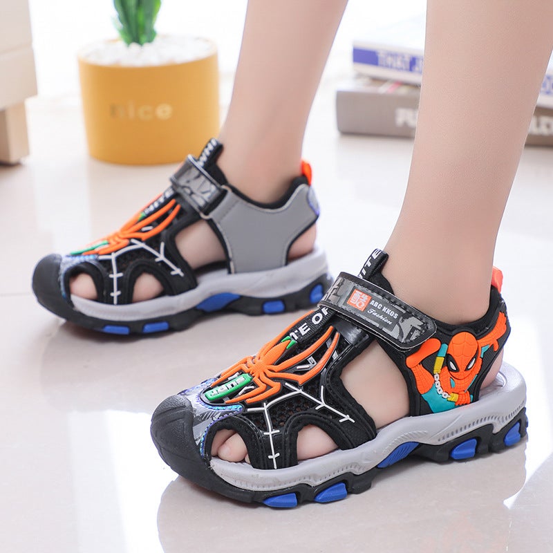 2024 Summer Children'S Beach Shoes Boys Baotou Anti-Kick Sandals Sneakers Children Students A Generation Of Hair - Image 5