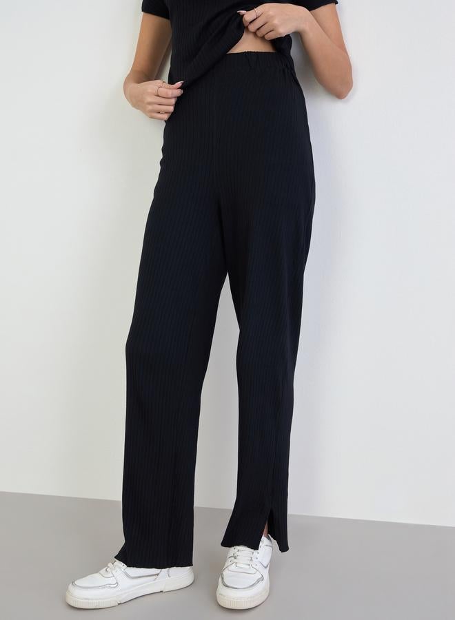 Styli Wide Rib Ruched T-Shirt and Joggers Co-Ords - Image 5
