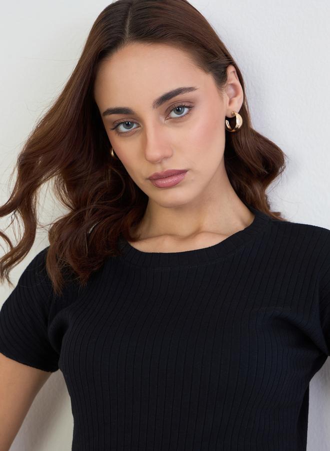 Styli Wide Rib Ruched T-Shirt and Joggers Co-Ords - Image 3