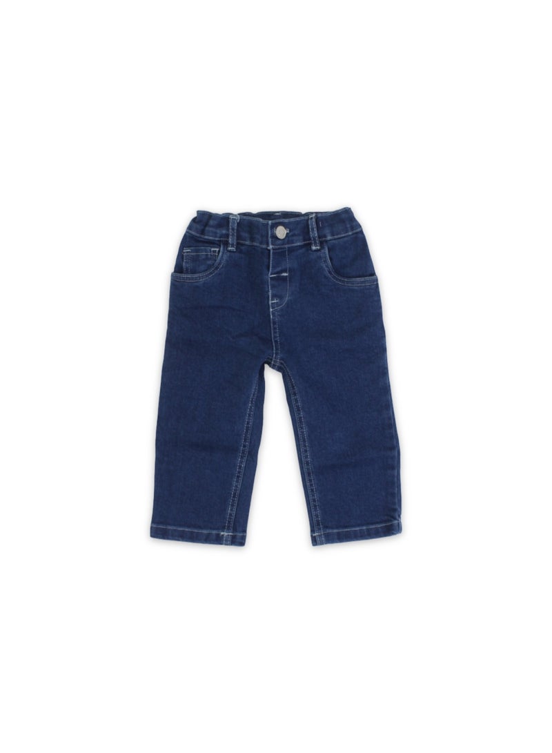Ourkids Unisex Baby Cotton Denim Pants – Blue - Image 1