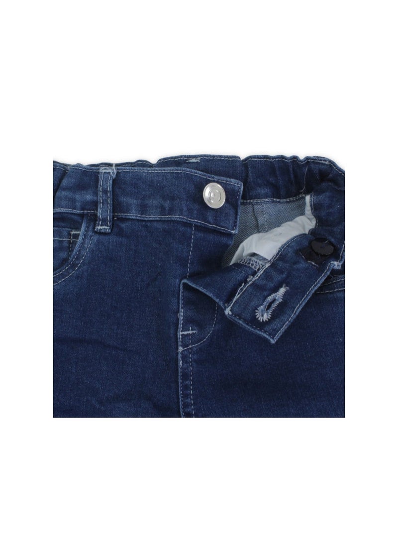 Ourkids Unisex Baby Cotton Denim Pants – Blue - Image 3