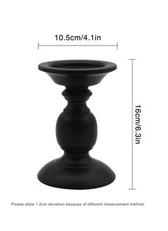 Excefore Candle Holders, Pillar Candle Holders Centerpieces for Table, Black Retro Metal Candle Holder Candlesticks Decor  - Image 5