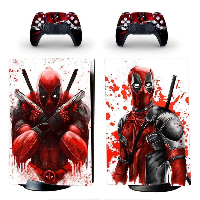 JOCHUI Standard Digital Console Skin Controllers Sticker Decals Compatible with PS5 Digital Console Red - Image 3