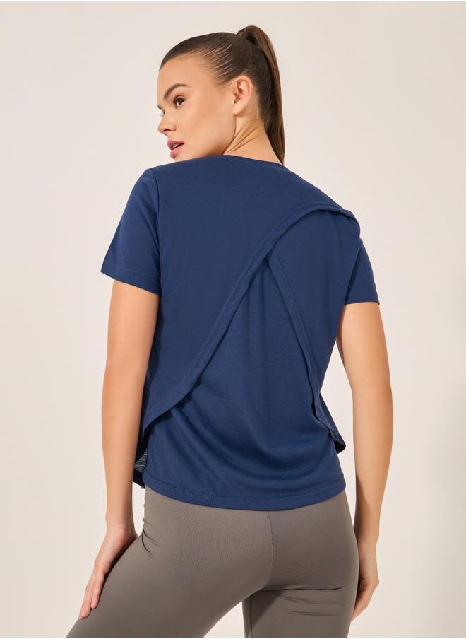 Styli Wrap Detail Short Sleeve Top  - Image 1