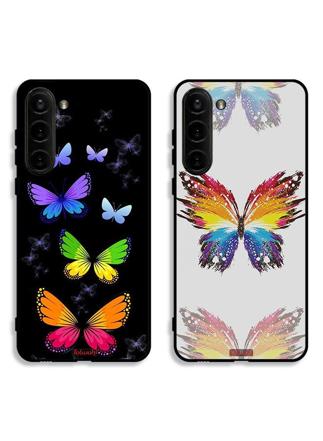 Tolwak Two Cases For Samsung Galaxy S23 Plus 5G Protective Covers Minimalism Butterfly - Image 1