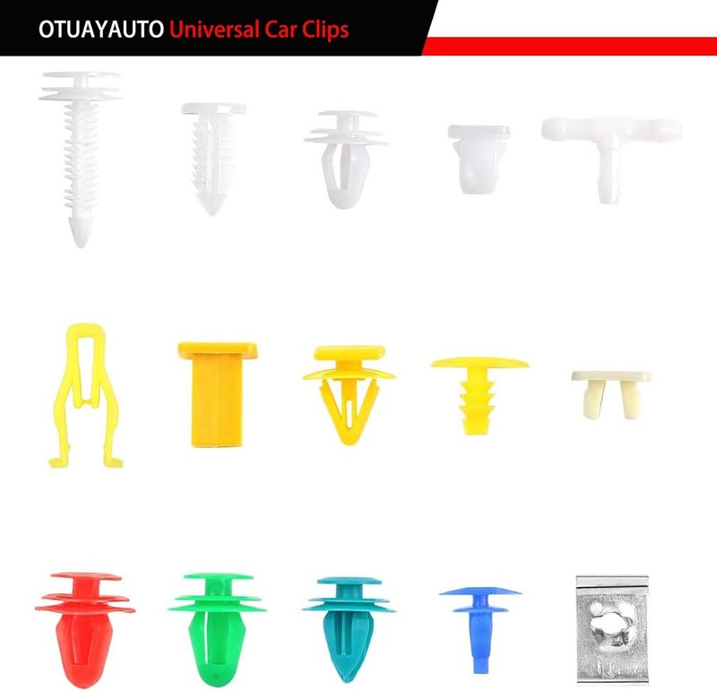 OTUAYAUTO 1000PCS Universal Car Clips - Plastic Fasteners for Bumper, Door Panel, and Automotive Use - Image 3