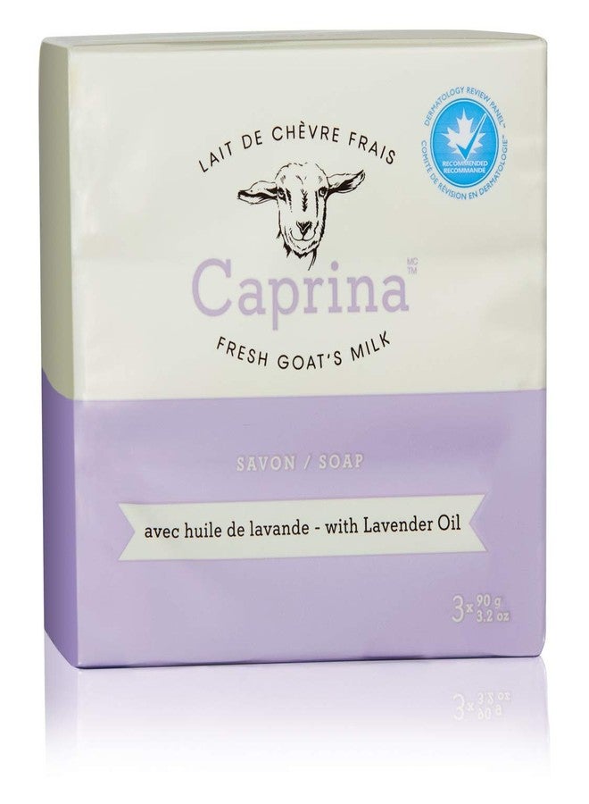 Caprina by Canus Caprina Fresh Goat’s Milk Bar Soap, Lavender Oil | Organic Goat Milk Hand & Body Soap Bars, Moisturizing, Biodegradable, All-Natural & Eco-Friendly | With Vitamins A, B2, and B3-3.2 oz. (3 Pack) - Image 1