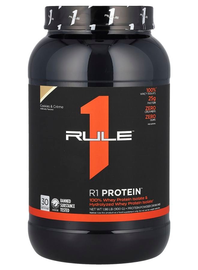 R1 Protein Powder Drink Mix Cookies & Creme 1.98 lb (900 g)