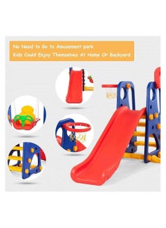 RBWTOYS RBWTOYS  Indoor Plastic Toy Fun Series 3 in 1 Swing, Slide with Basketball Hoop. RW-16341.  - Image 4