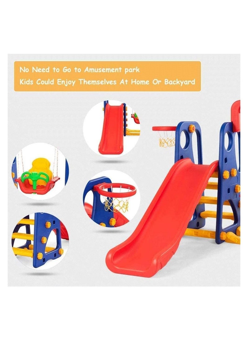 RBWTOYS RBWTOYS  Indoor Plastic Toy Fun Series 3 in 1 Swing, Slide with Basketball Hoop. RW-16341.  - Image 4