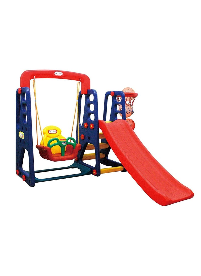 RBWTOYS RBWTOYS  Indoor Plastic Toy Fun Series 3 in 1 Swing, Slide with Basketball Hoop. RW-16341.  - Image 2