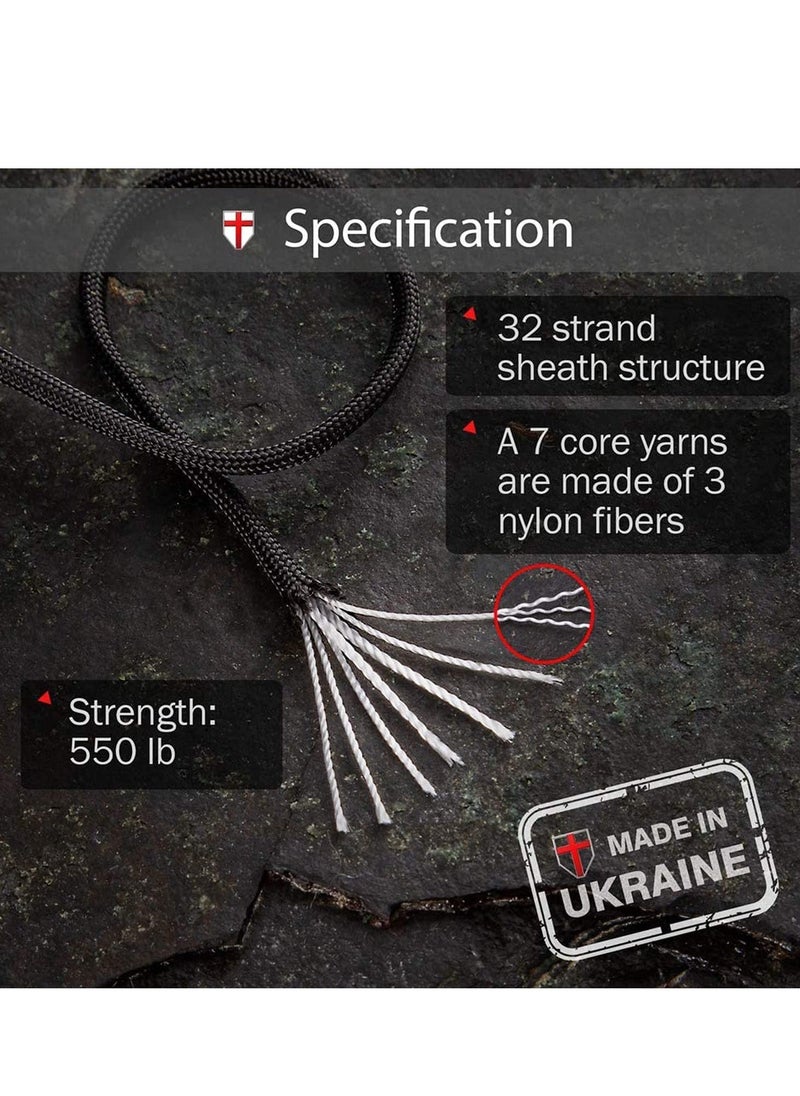 Generic - Rope Mil-Spec Para Cord Mil Spec Commercial Grade 550Lb Camping Rope Hiking Survival Boy Scout Parachute Cord Outdoor Hammock 550 Paracord - Image 1