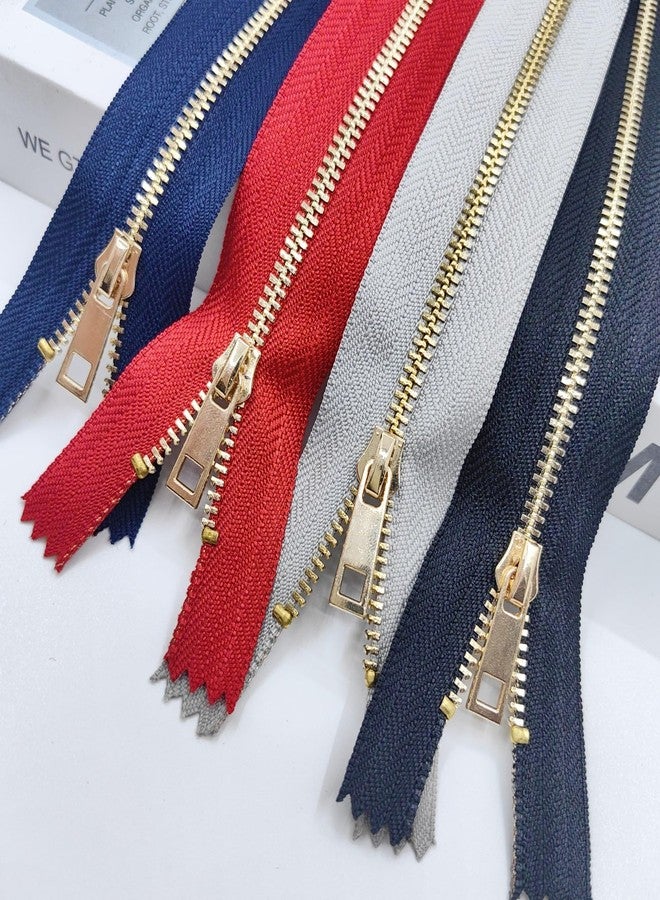Wonesifee Metal Zippers 10pcs #3 Close-end Non-Separating Zippers Golden Plated Bulk 10Colosr for Sewing Purses Bags Jackets Pockets Handbags DIY 20cm/8" 8inch - Image 5