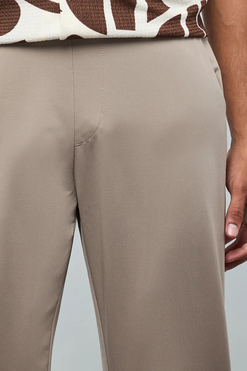 R&b  Solid Pants with Drawstring Waist for Men | Best Price UAE
