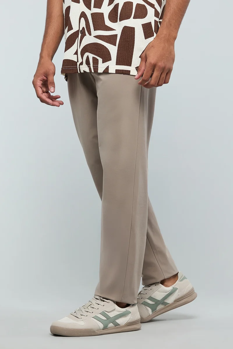 R&b  Solid Pants with Drawstring Waist for Men | Best Price UAE