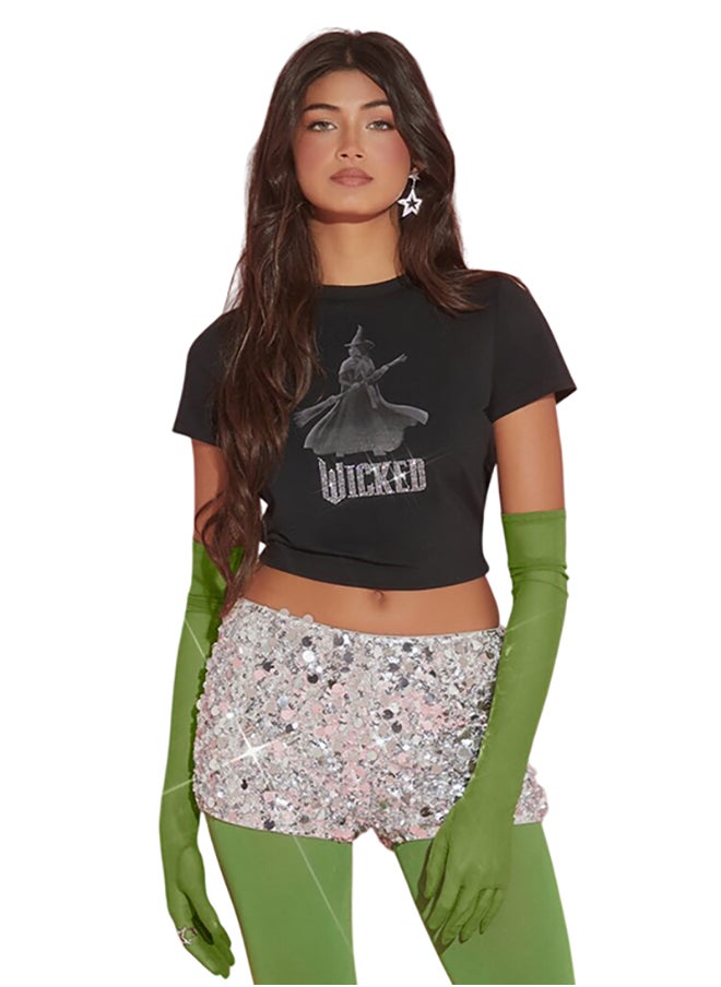 FOREVER 21 - Wicked Rhinestone Elphaba Tee - Image 1