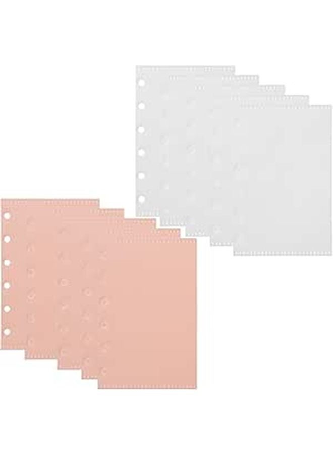 10 Sheets Plastic Binder Pockets with Side Opening Transparent Document Filing Folders for School Office Organization - Image 1