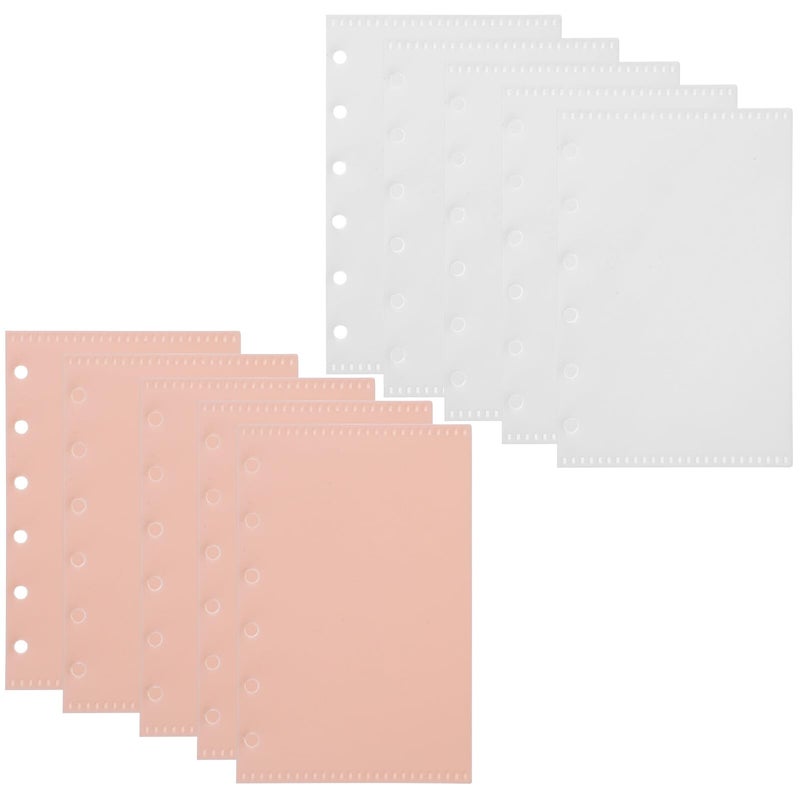 10 Sheets Plastic Binder Pockets with Side Opening Transparent Document Filing Folders for School Office Organization - Image 2