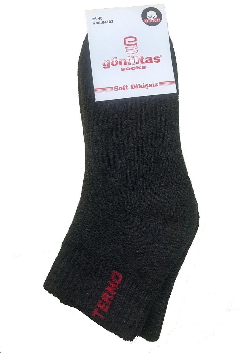 Gönültaş 6 Pairs Smoked Color Seamless Thermal Socks 
