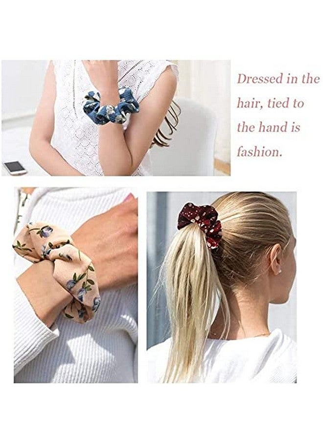 ROCK WORLD Printed hair scrunchies rubber bands Pack of 2 pcs Multicolor - Image 3