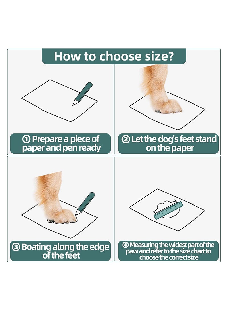 Waterproof Anti-Slip Dog Boots 4 Pcs Size 3 Breathable Shoes for Small Dogs Reflective Strap Ideal for Hot Pavement and Winter Conditions - Image 1