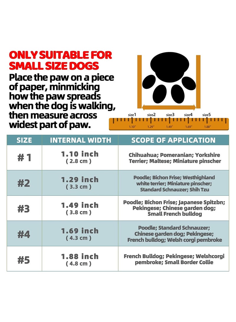 Waterproof Anti-Slip Dog Boots 4 Pcs Size 3 Breathable Shoes for Small Dogs Reflective Strap Ideal for Hot Pavement and Winter Conditions - Image 2