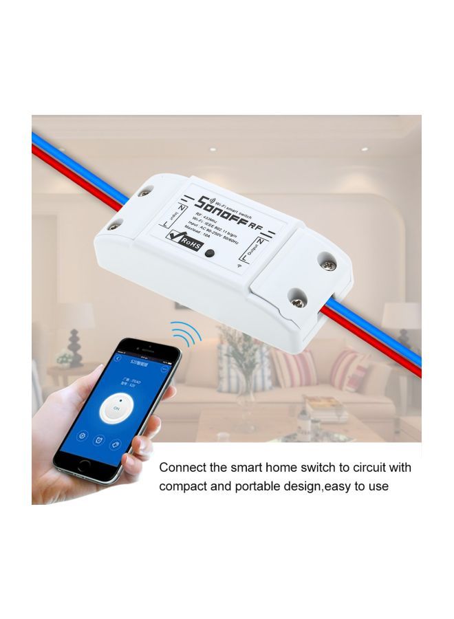 NIBEMINENT 3-Piece Wi-Fi Smart Switch White 90x40x24millimeter - Image 4