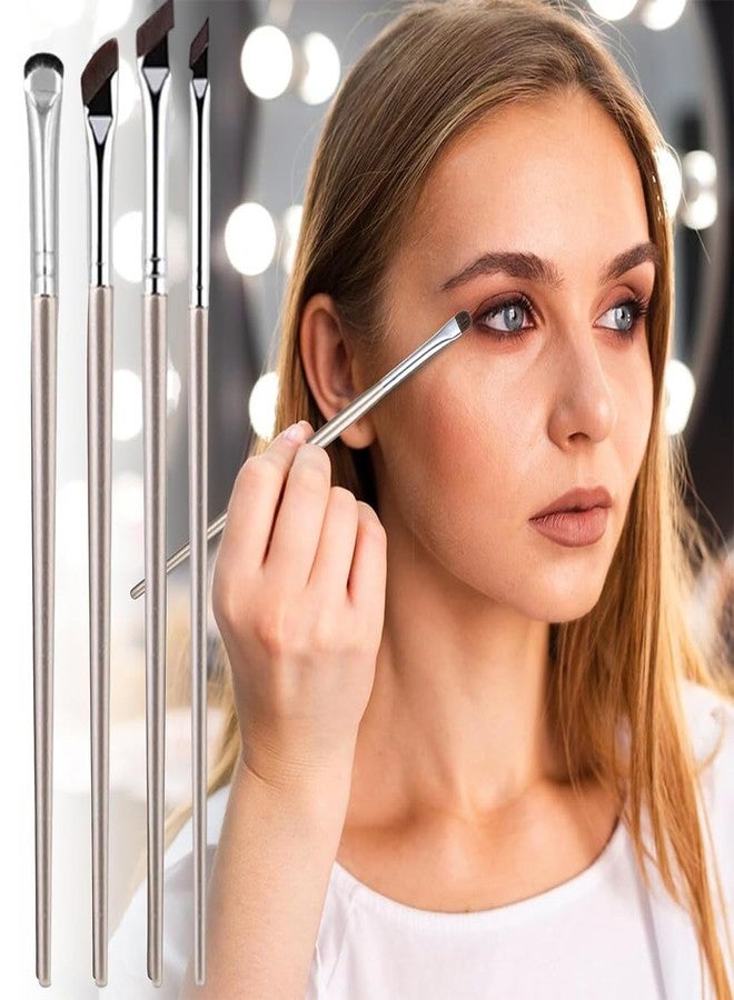 Indusoire 4 Pcs Eyeliner Brush Set, Angled Eyeliner Brush for Precise Eye Makeup, Professional Makeup Brushes, Travel Friendly Makeup Brush Kit - Image 4
