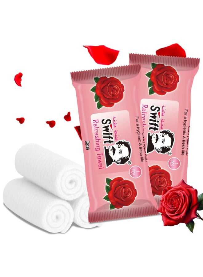 Swift Refreshing Rose Scented Towel (Pack of 25)