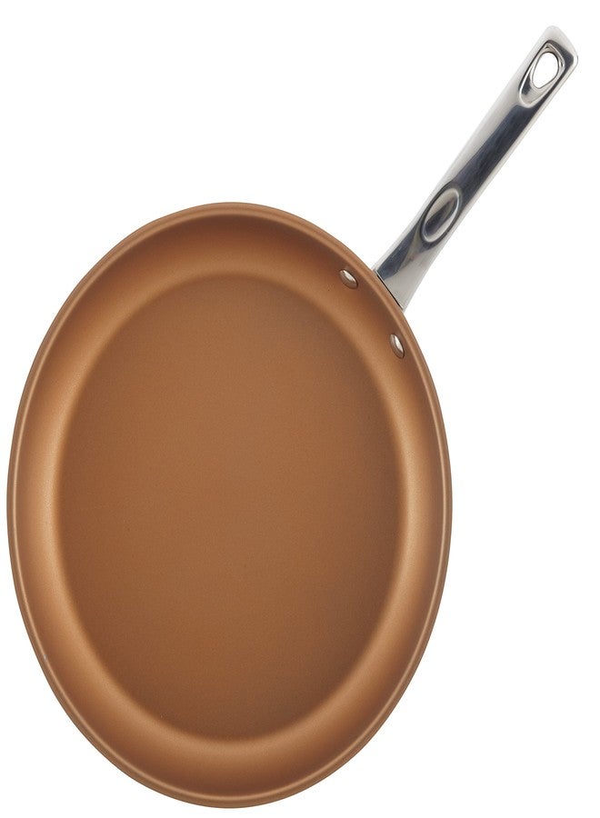 Ayesha Curry Home Collection Stainless Steel Nonstick Frying Pan Set / Fry Pan Set / Stainless Steel Skillet Set - 9.25 Inch and 11.5 Inch, Silver - Image 2